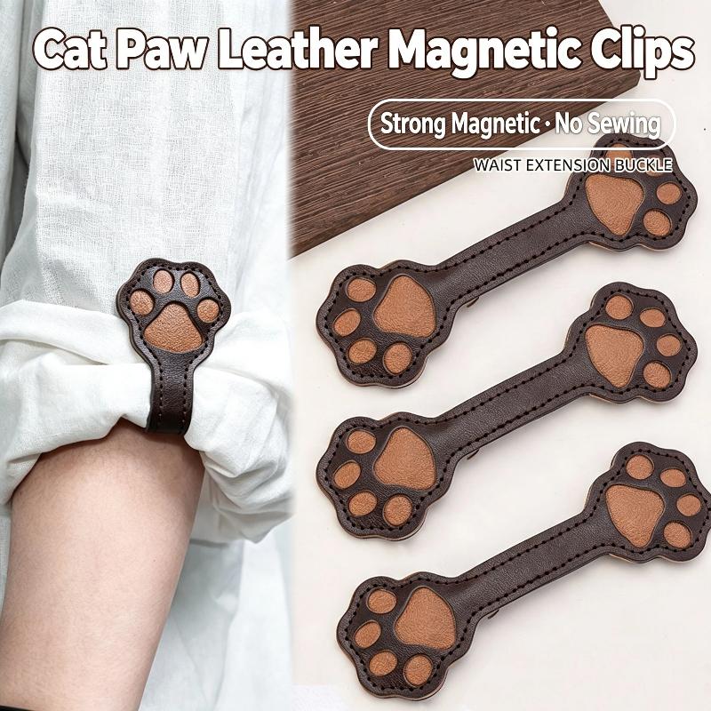 Leather Work Leather - 2個入り プレミアムレザー製 マグネティックスリーブクリップ 強力な磁気保持力 滑り止めデザイン オフィスワークやビジネスでの日常使用に最適