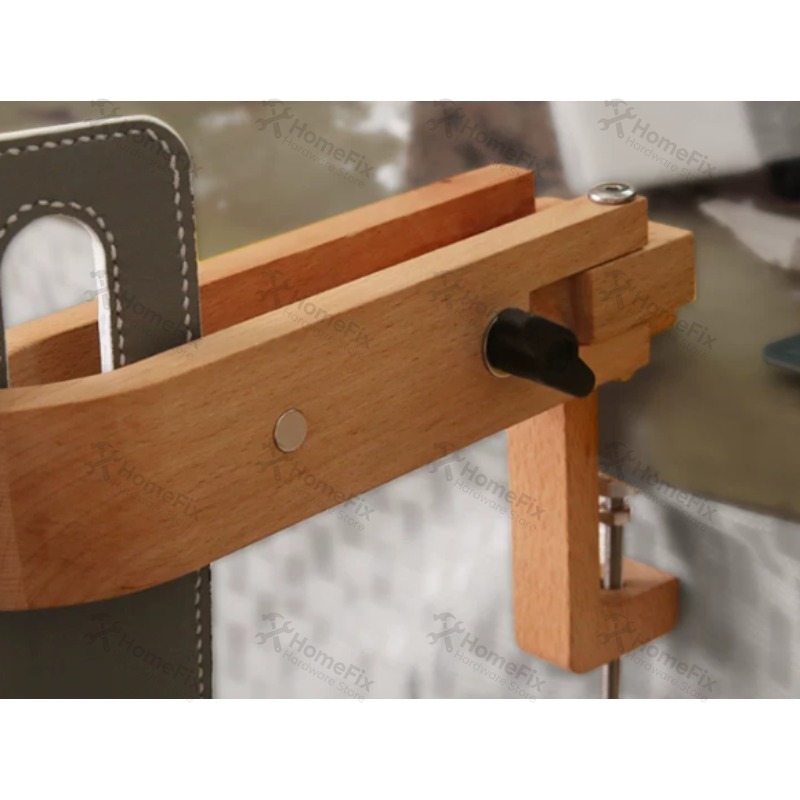 Leatherwork Vise - 木製ステッチングホース 1個、デスクトップレザークラフトバイス、DIY手作り革巻きクランプ（革加工用）