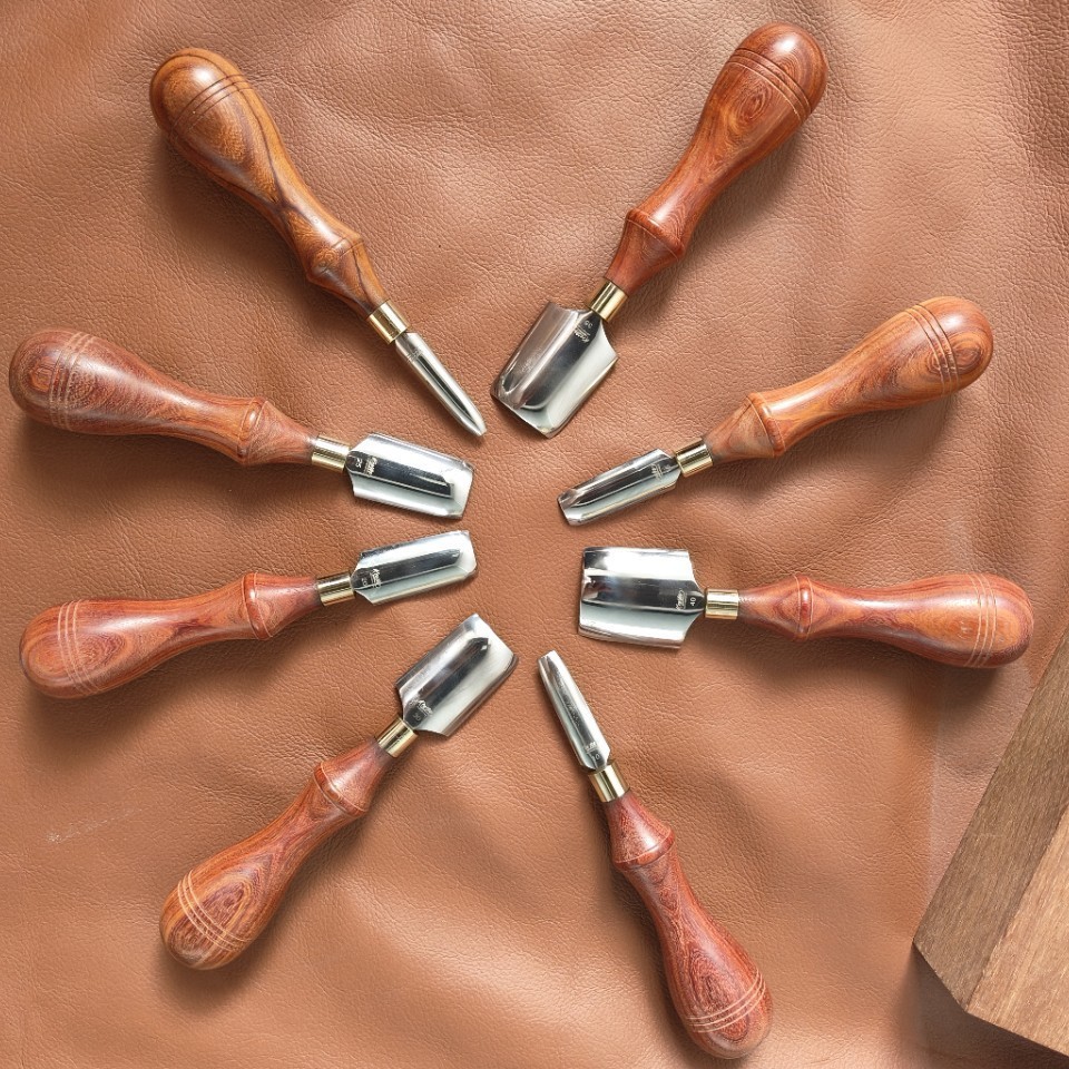 手作り革細工用ツール、手押し式丸めナイフ、浅型丸型革裁断カッ - Round Knife Leatherwork のレビューと価格