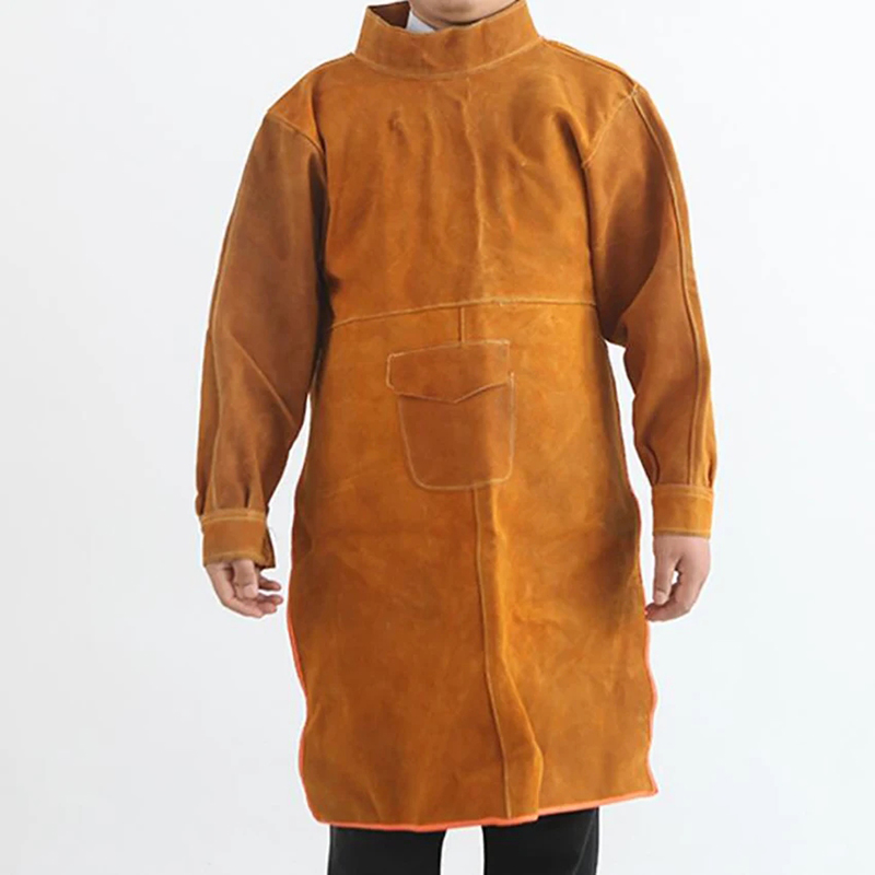 牛革製溶接服、長さ105cmの頑丈な溶接エプロンスーツ、男性 - Leatherwork Apron のレビューと価格