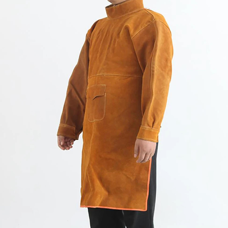 牛革製溶接服、長さ105cmの頑丈な溶接エプロンスーツ、男性 - Leatherwork Apron のレビューと価格