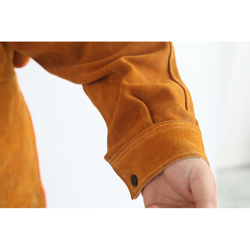 牛革製溶接服、長さ105cmの頑丈な溶接エプロンスーツ、男性 - Leatherwork Apron のレビューと価格
